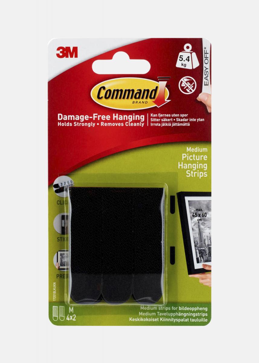 Buy 3M Picture hanging strips Medium - Black with velcro (20 mm) here 