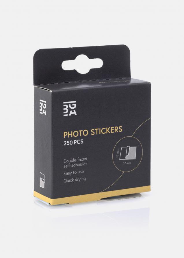 Photo Corner Stickers Set of 108 Pcs. Self-adhesive Vintage Photo Corners  for Scrapbooking or Instax Photos. Black / White / Kraft. 