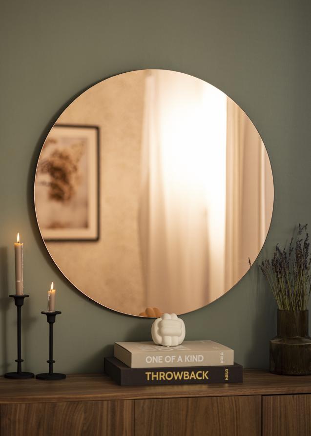 2-Pack 30 inch Round Black Framed Mirrors, Round Mirrors with Metal Frame and Pure Silver Backing, Circle Mirrors for Wall Decor, Modern Bathroom