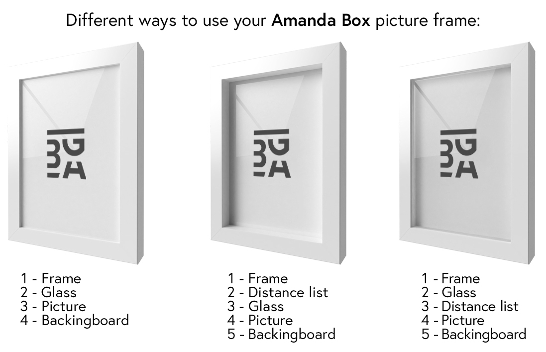 Achetez Cadre Amanda Box Blanc 15x21 cm (A5) ici 