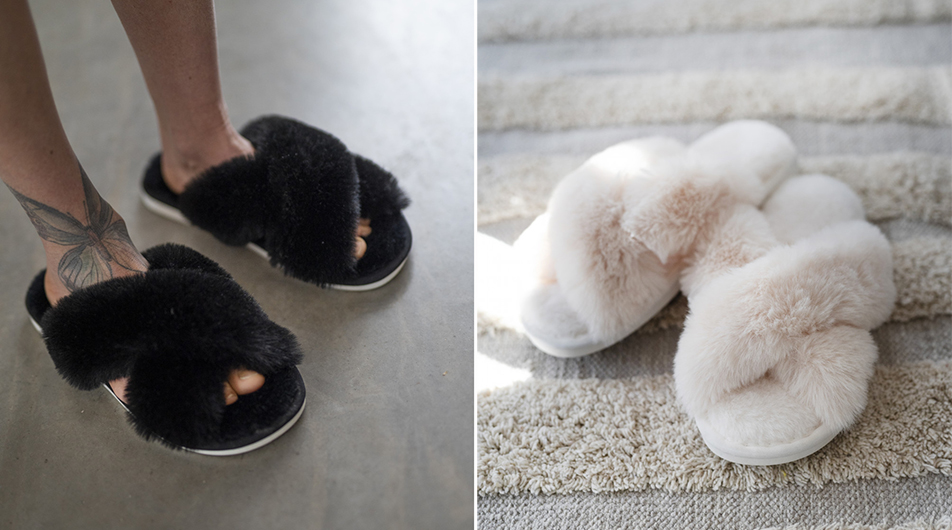 Warm, fluffy slippers